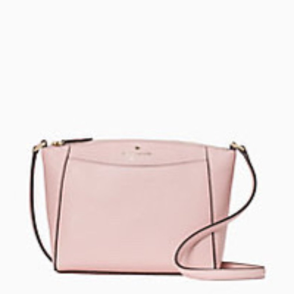 NWT Kate Spade Crossbody Rose Smoke Monica Red Small Leather WK…Light Pink